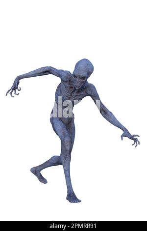 Scifi Alien Man with Blue Skin, 3D Illustration, 3D rendering Stock Photo -  Alamy