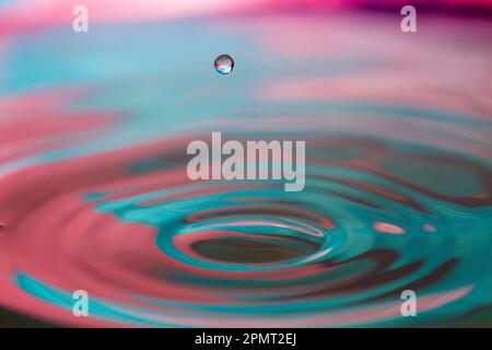 Water drop splash art photography Stock Photo