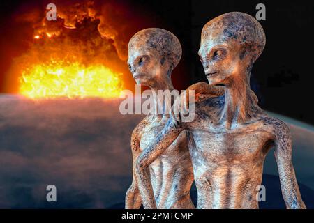 Alien, illustration Stock Photo