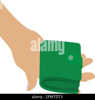hand holding wallet icon vector illustration design Stock Vector