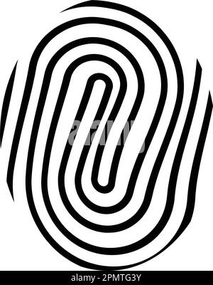 fingerprint probe logo vector illustration design Stock Vector
