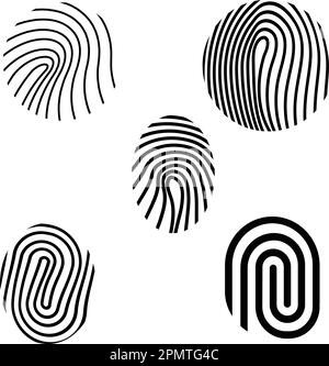 fingerprint probe logo vector illustration design Stock Vector