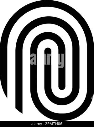 fingerprint probe logo vector illustration design Stock Vector