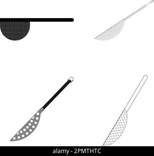 Colander Icon, Kitchen Cullender Utensil Icon Vector Art Illustration Stock Vector