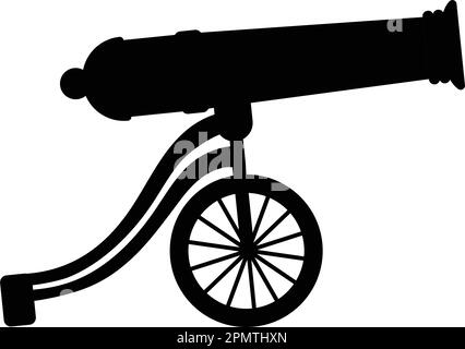 old cannon icon. vector illustration logo design Stock Vector