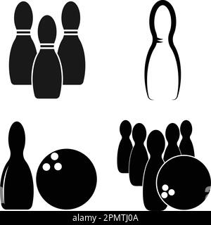 bowling logo vector illustration design template. Stock Vector