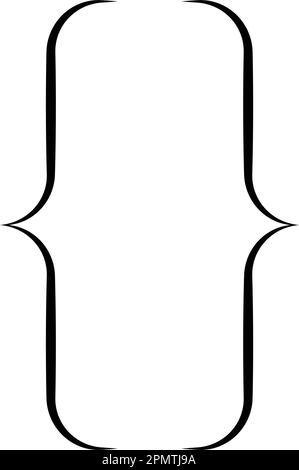 Bracket vector icon symbol design. Stock Vector