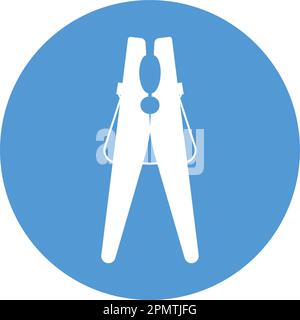 clothespin icon vector ,illustration logo design. Stock Vector