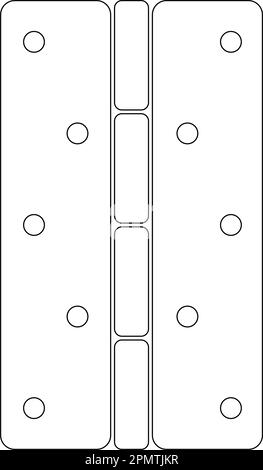 a set of door hinge icons design template. Trendy style, vector eps 10 Stock Vector