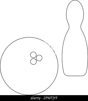 bowling logo vector illustration design template. Stock Vector