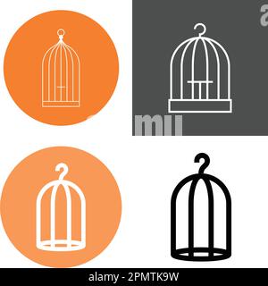 Bird cage icon vector illustration design template. Stock Vector