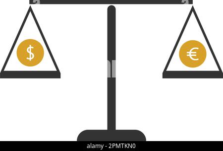 Currency Exchange Analysis and Comparison Vector Icon Design Stock Vector