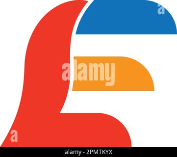E letter logo vector illustration design Stock Vector