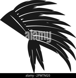 American Native Chief Head Indian Logo vector illustration design Stock Vector
