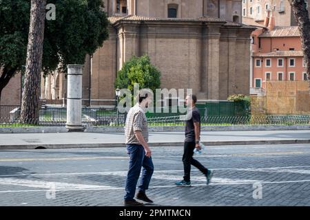Director Nanni Moretti walks along the set during a break. The new film 'Il sol dell'avvenire' (The sun of the future) by Italian director Nanni Moretti will compete for the Palme d'Or at the 2023 Cannes Film Festival. Set between the 1950s and 1970s in the world of circus and cinema, it will be released in Italian cinemas on 20 April 2023 distributed by 01 Distribution, before moving onto the Croisette in May. The director will turn 70 on August 19, 2023. Stock Photo
