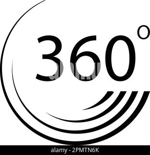 360 degree logos, vector illustration symbol design Stock Vector
