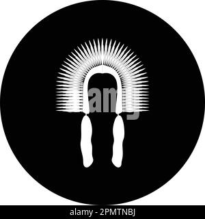 American Native Chief Head Indian Logo vector illustration design Stock Vector