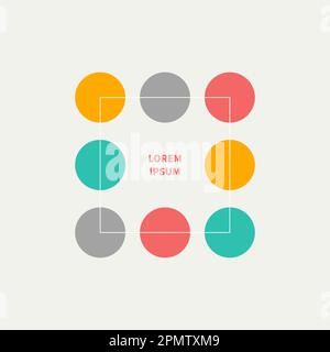 Geometric abstract frame with circles and square. Elegant banner style for sale, border Stock Vector