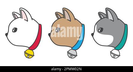 Cat vector kitten icon logo collar cartoon illustration character Stock Vector