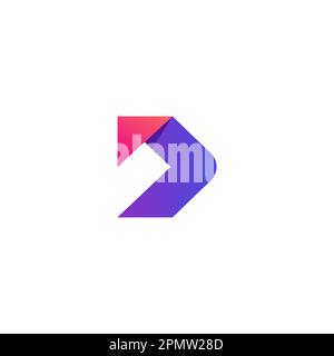 Letter D Logo Modern Design. D Initial Icon Stock Vector