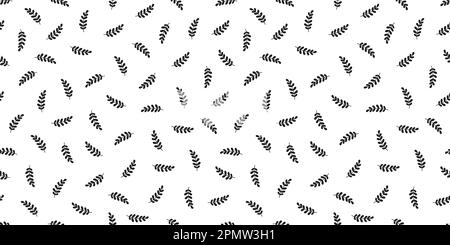 leaf plant isolated flower herb seamless pattern doodle vector wallpaper background Stock Vector