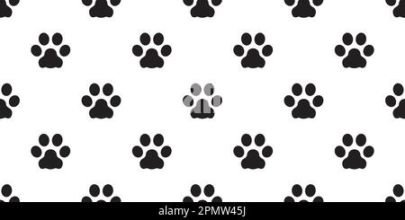 Dog Paw Seamless pattern vector heart valentine isolated Cat Paw ...
