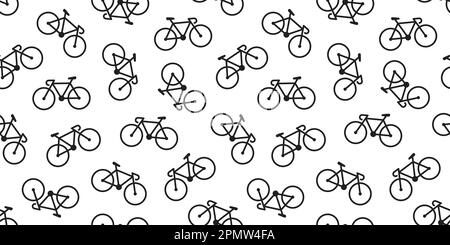 bicycle Seamless Pattern vector cycling isolated background wallpaper vintage Stock Vector