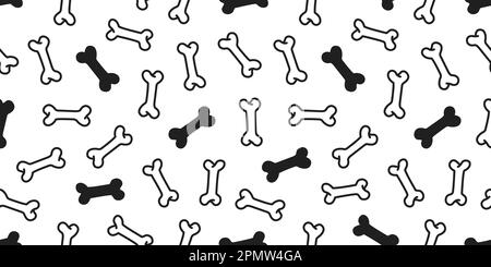 Dog Bone Seamless pattern vector dog paw isolated wallpaper background Stock Vector