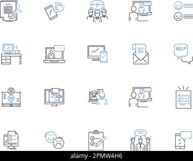 Messaging outline icons collection. Texting, Chatting, Messaging ...