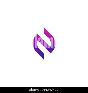 N Logo Design. N Initial Vector Illustration Stock Vector