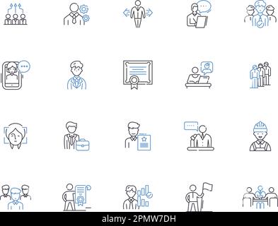 Membership outline icons collection. Membership, Subscription, Entitlement, Privilege, Franchise, Charter, Affiliation vector and illustration concept Stock Vector