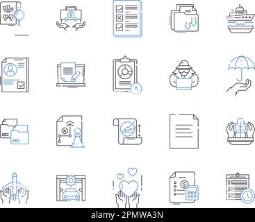 Insurance and laegal outline icons collection. Insurance, Legal ...
