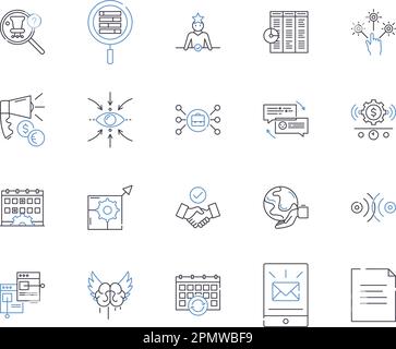Coalition line icons collection. Unity, Partnership, Alliance ...
