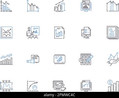 Descriptive Statistics line icons collection. Variables, Measures ...