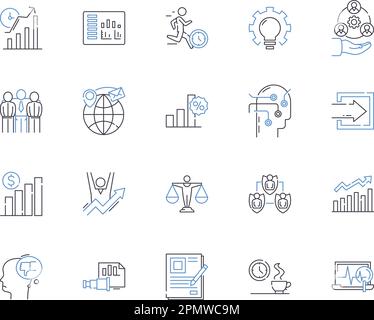 Business analysis outline icons collection. Business, Analysis, Strategy, Process, Model, Planning, Requirements vector and illustration concept set Stock Vector