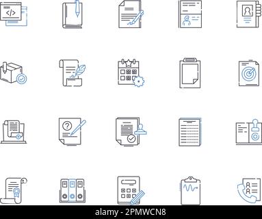 Planning outline icons collection. Scheme, Arrangement, Program, Design ...
