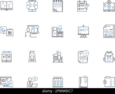 Homeware outline icons collection. Homeware, household, furnishings, furniture, decor, kitchenware, appliances vector and illustration concept set Stock Vector