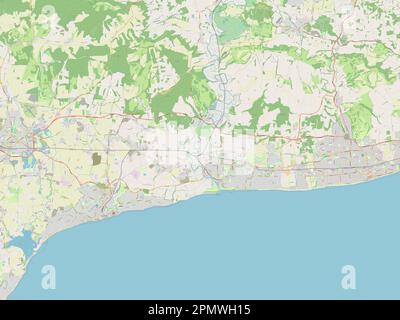 Arun, non metropolitan district of England - Great Britain. Open Street Map Stock Photo