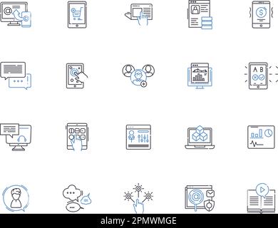 Producing assets line icons collection. Manufacturing, Creation ...