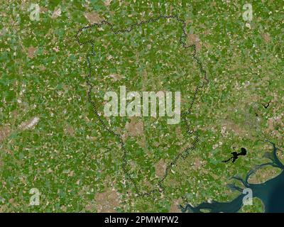 Braintree, non metropolitan district of England - Great Britain. High resolution satellite map Stock Photo