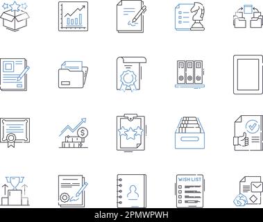 Paperwork outline icons collection. Forms, Documents, Records, Filing ...