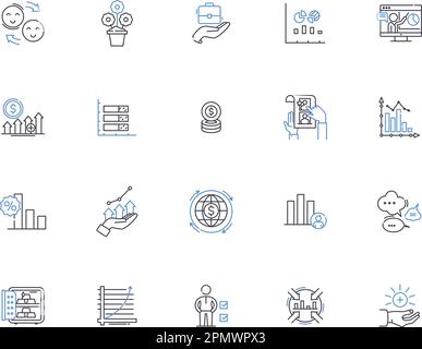 Assessment outline icons collection. testing, evaluation, examination ...