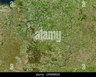 Breckland, non metropolitan district of England - Great Britain. High resolution satellite map Stock Photo