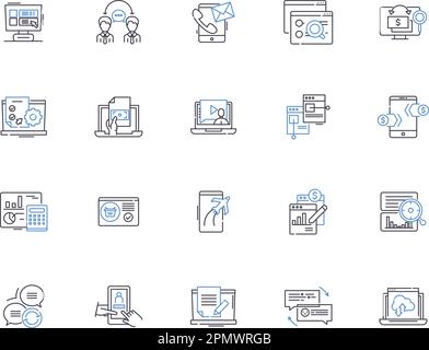 Producing assets line icons collection. Manufacturing, Creation ...