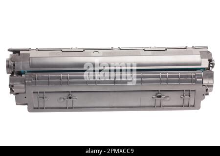 Cartridge for laser printer isolated on white background. Stock Photo