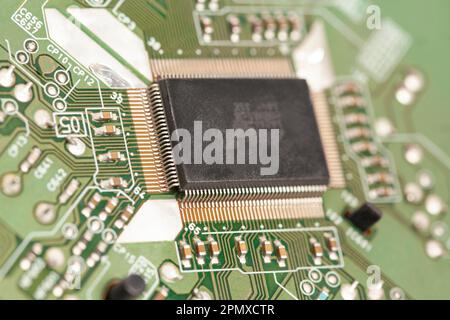 Motherboard from a laser printer. Stock Photo