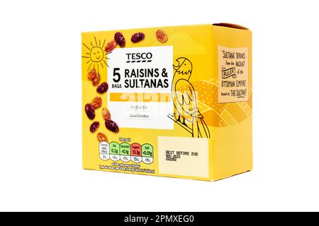 Tesco Raisins & Sultanas 5 Bags Stock Photo - Alamy