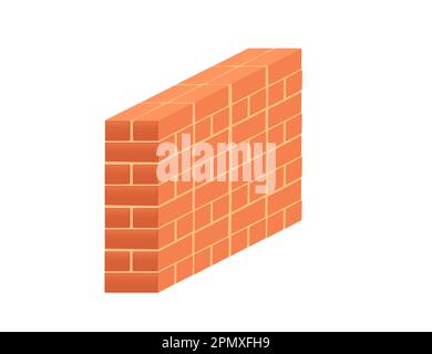 Brickworks with high quality red bricks vector illustration on white background Stock Vector