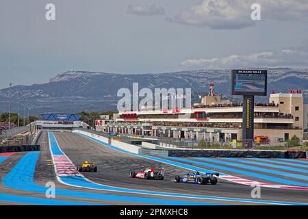 LE CASTELLET, FRANCE, April 9, 2023 : Historic formula 3 race during the fifth French Historic Grand Prix on Circuit Paul Ricard Stock Photo