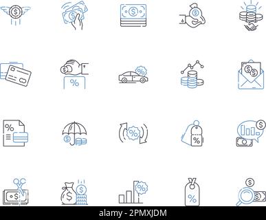 Ordering process icons set. Outline set of ordering process vector ...